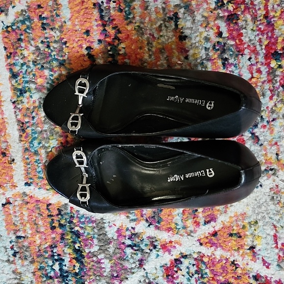 Etienne Aigner leather peep toe heels - Picture 4 of 14